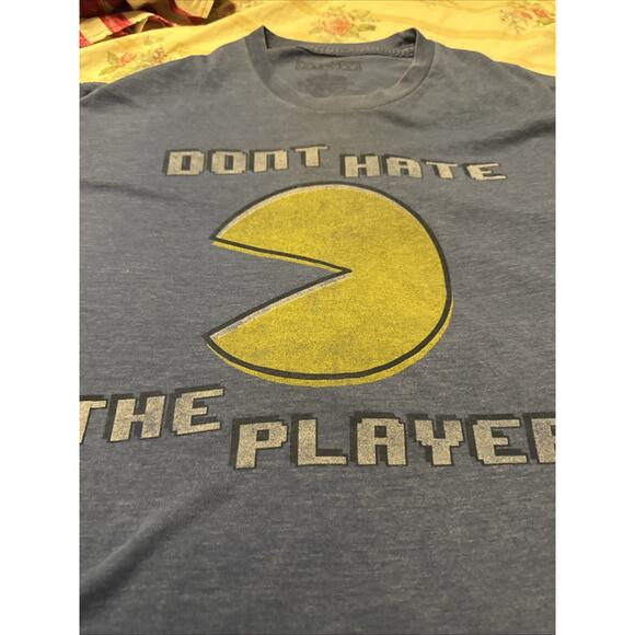 Pac Man Don’t Hate The Player Tshirt Size Large Retro Look - Picture 2 of 6